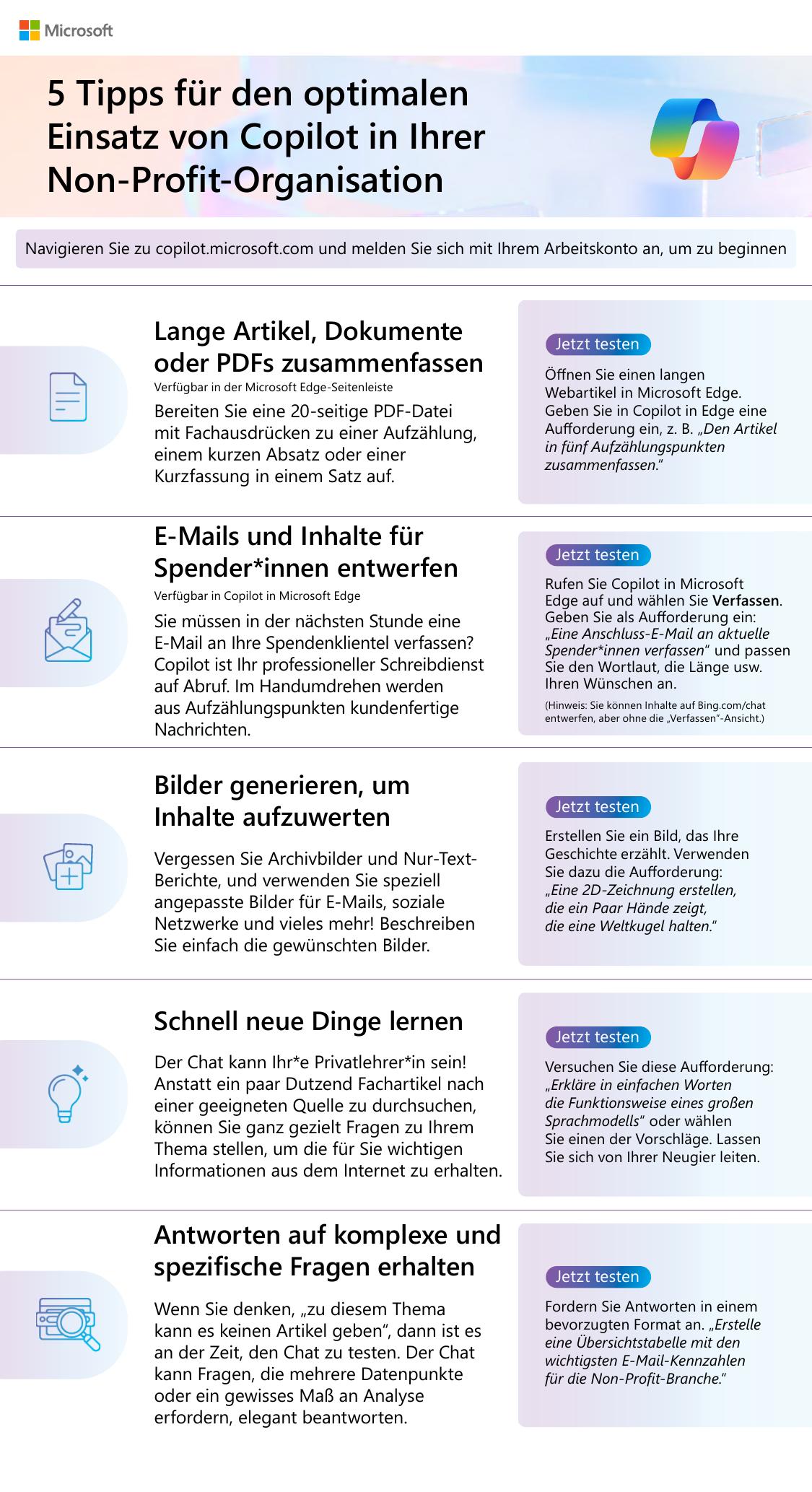 5 Tipps für den optimalen Einsatz von Copilot in Ihrer Non-Profit-Organisation